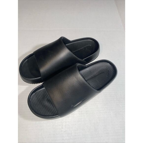 Nike Calm Slide Black Men's Size 9 Women’s Size 10 EUC Pre-owned - Picture 4 of 6